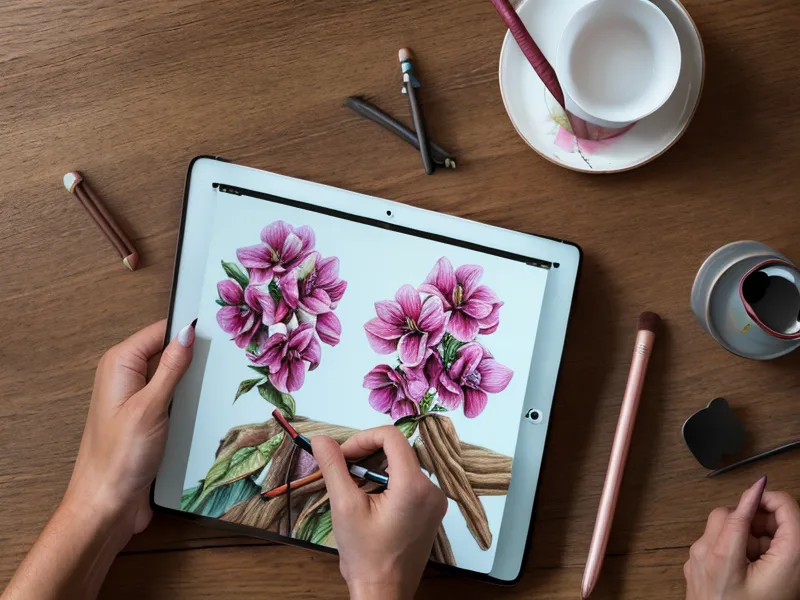Fotografiar y digitalizar un boceto a lápiz en Procreate como primer paso para preparar archivos DTF