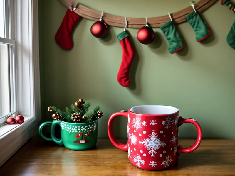 Taza personalizada resistente con diseño navideño, ideal como regalo de Navidad para casas con niños