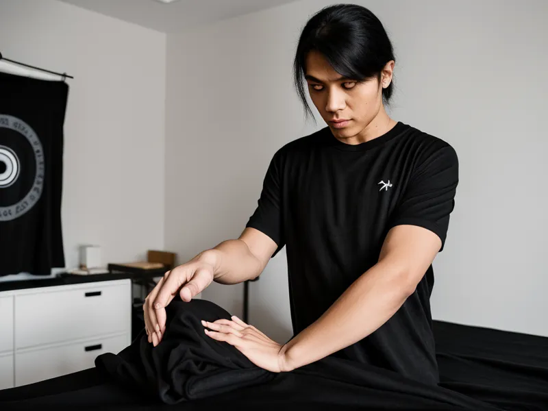 Mano estirando una playera con tipografía DTF flexible que no se agrieta ni se despega