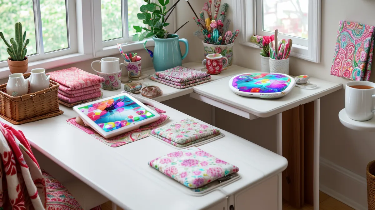 Tazas de cerámica personalizadas con diseños navideños hechas en un taller casero de DTF para regalar a las tías